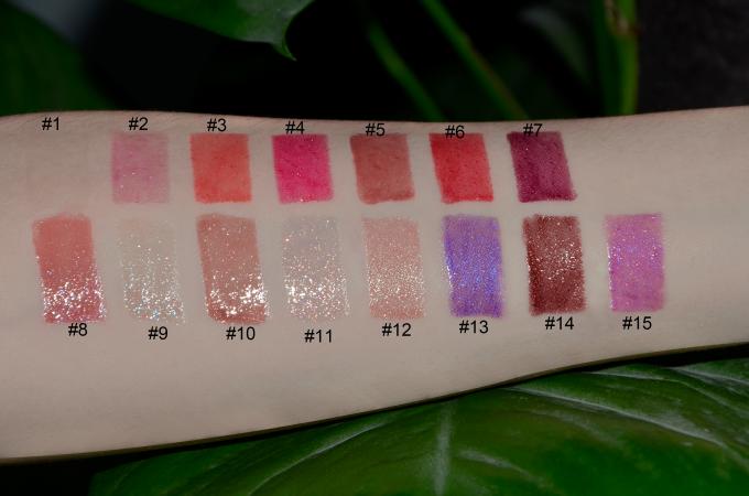 Hoge het Pigment Duidelijke Flikkering Waterdichte Lipgloss van 15 de Make-upproducten van de Kleurenlip