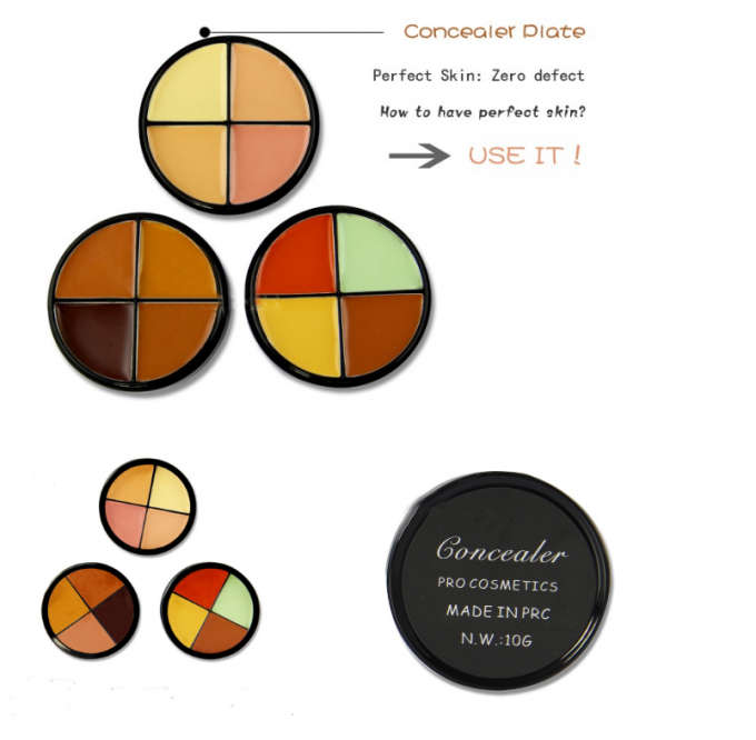 Dagelijkse Make-upgepaste kleur het Verbeteren Camouflagestift voor Donkere Vlekken Cirkelvorm