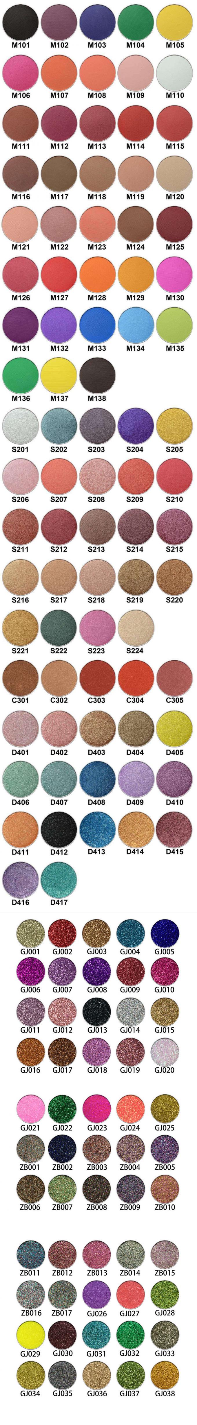 Het mineraal schittert Pigmentoogschaduw, het Palet van de Make-upoogschaduw met 9 Kleurrijke Pannen