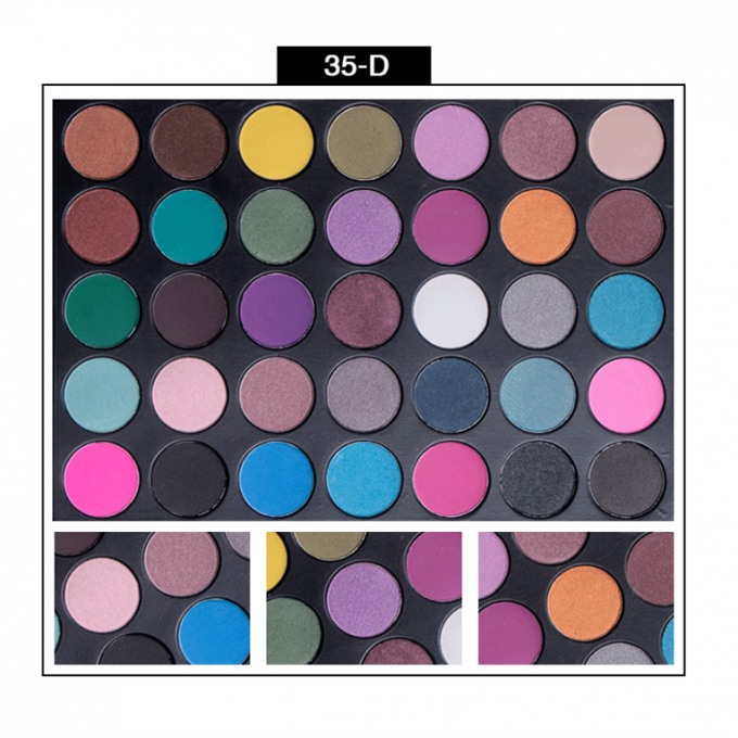 Kleurrijke van de het Oogmake-up van de Steenflikkering Oogschaduw 35 Kleurenkostuum voor Toevallige Make-up