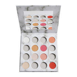 China Het lege Marmeren hoog Met pigment gekleurde Palet van de Make-upoogschaduw leidt tot Uw Eigen Plaat fabriek